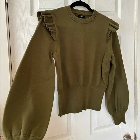 Who What Wear Olive Green Sweater Size Small - Picture 2 of 6